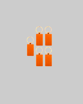 Key Ring Rectangle Plain 66mmX42mm