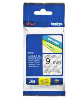 Brother Tape TZE-121 9mm Black on Clear