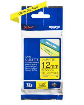 Brother TZe-631 Labelling Tape – Black on Yellow
