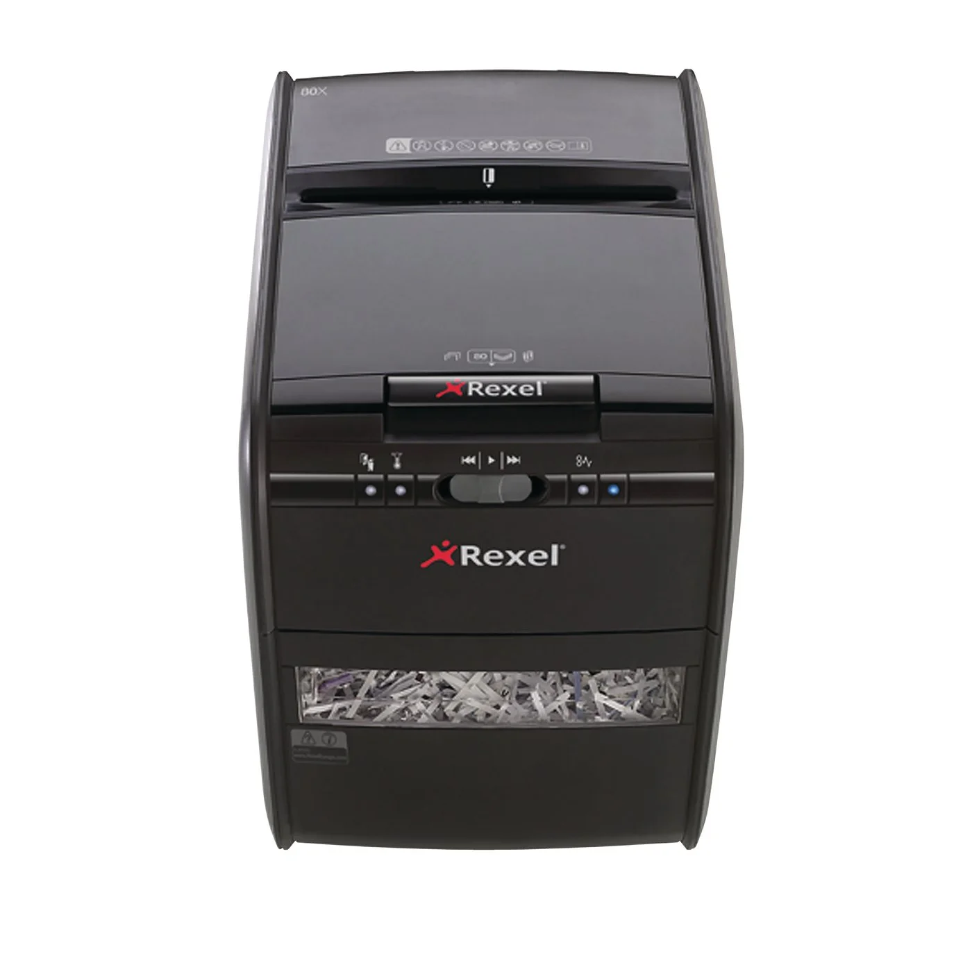 REXEL SHREDDER AUTO 80X 20LTR 1YRW